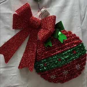 Festive Red and Green Ornament Decoration
